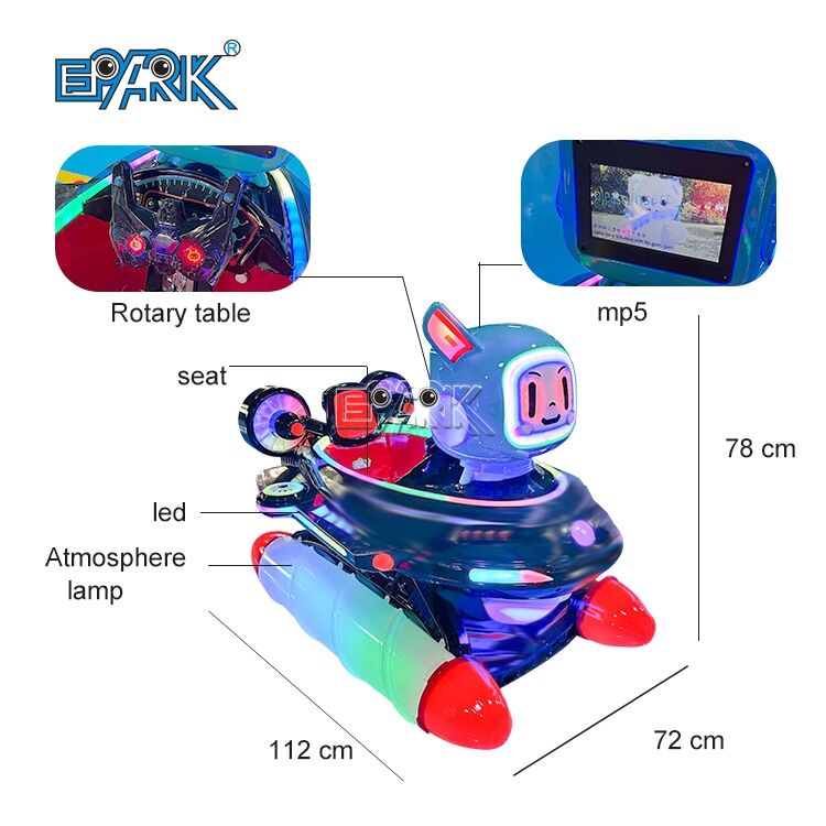 Coin Operated Kiddie Car Rides Amusement Park Plastic Kiddie Ride