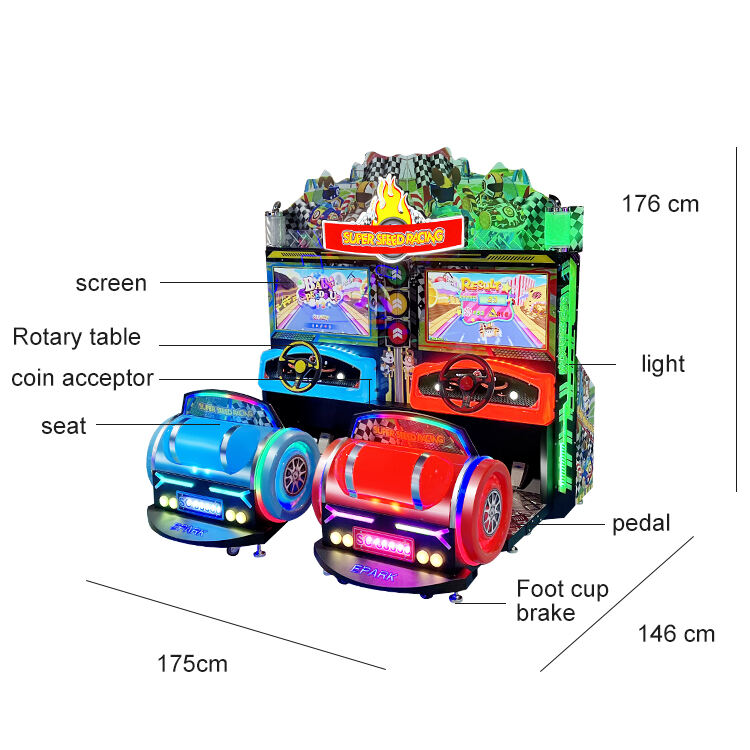 Speed Electronic Video Coin Operated Car Racing Arcade Game Machine