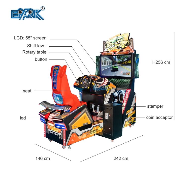 Indoor Amusement Simulator Driving Coin Operated Arcade Racing Simulator Car Driving Game Machine