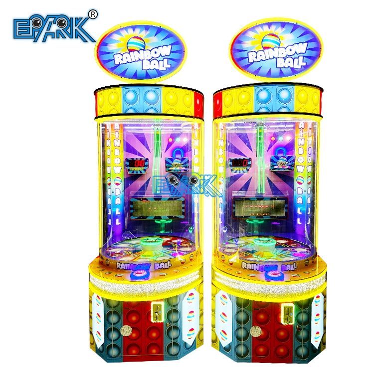 Coin Operated Rainbow Ball Drop to Win Carnival Redemption Game