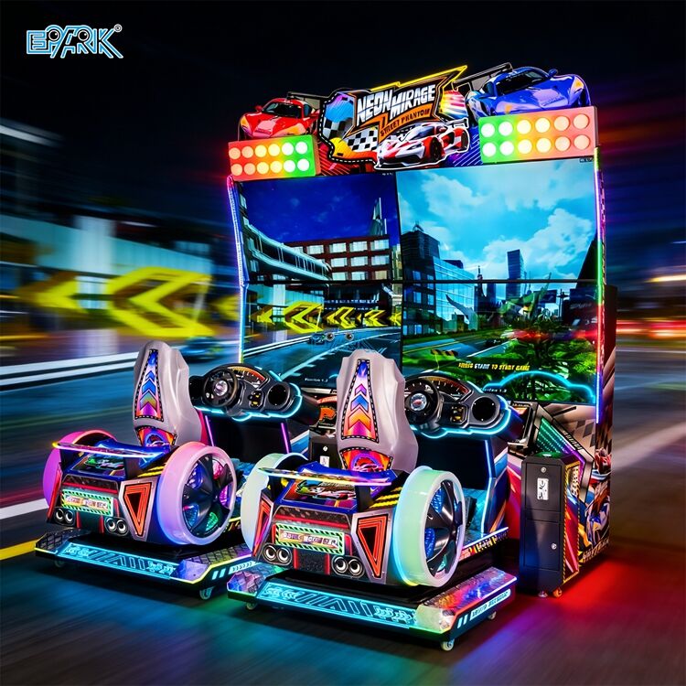 Arcade Racing Simulator Four Screens Coin Operated Video Game Machine