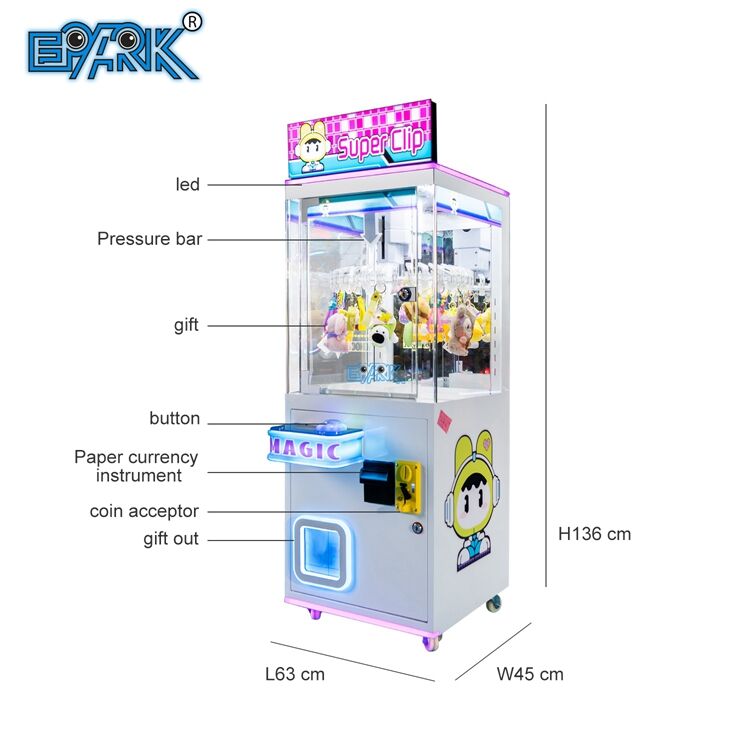 Mini Doll Prizes Claw Clips Machine Coin Operated Gift Machine