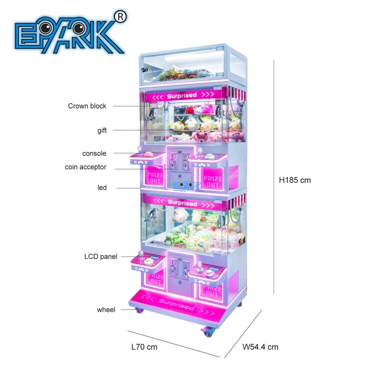 Mini Claw Machine Prizes Stuffed Animals Crane Toy Game Claw Machines