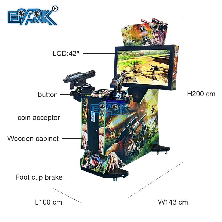 Amusement Shooting Machine Coin Operated Video Arcade Shooting Game Machine