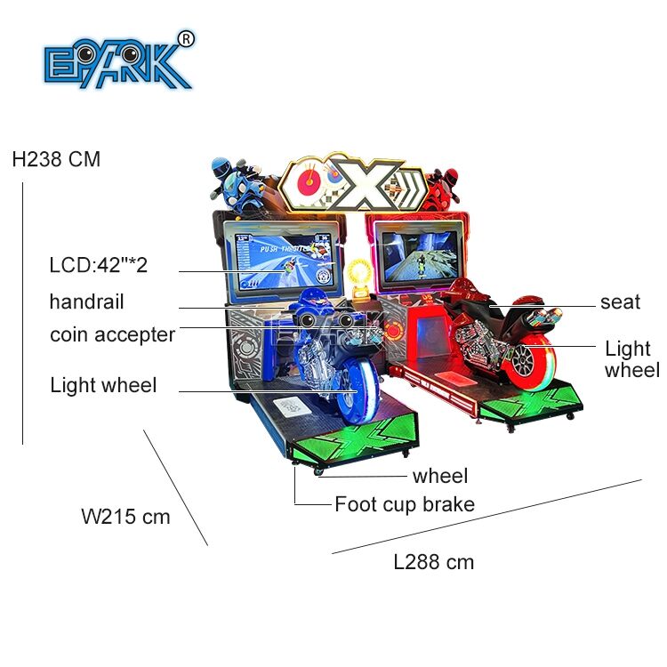 Motorcycle Driving Arcade Game Simulator Coin-operated Double Motorcycle Racing Machine