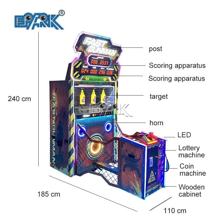 Indoor Park Arcade Coin Operated Game Machines Arcade Video Shooting Game Machine