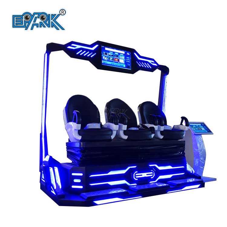 VR Roller Coaster Simulator 3 Seats 9D VR Chair Cinema