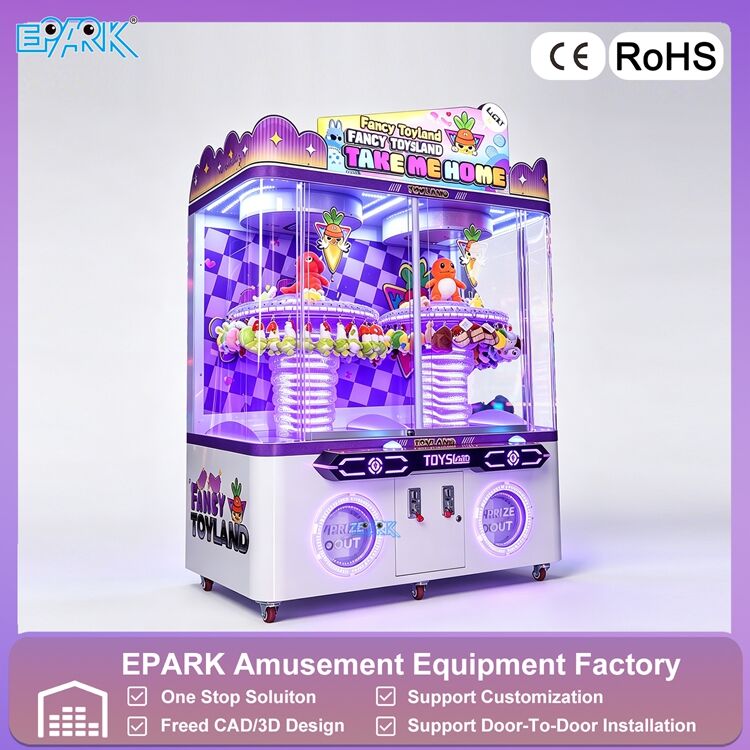 Dvojni igralni avtomat z oprijemalom za zabavne centre