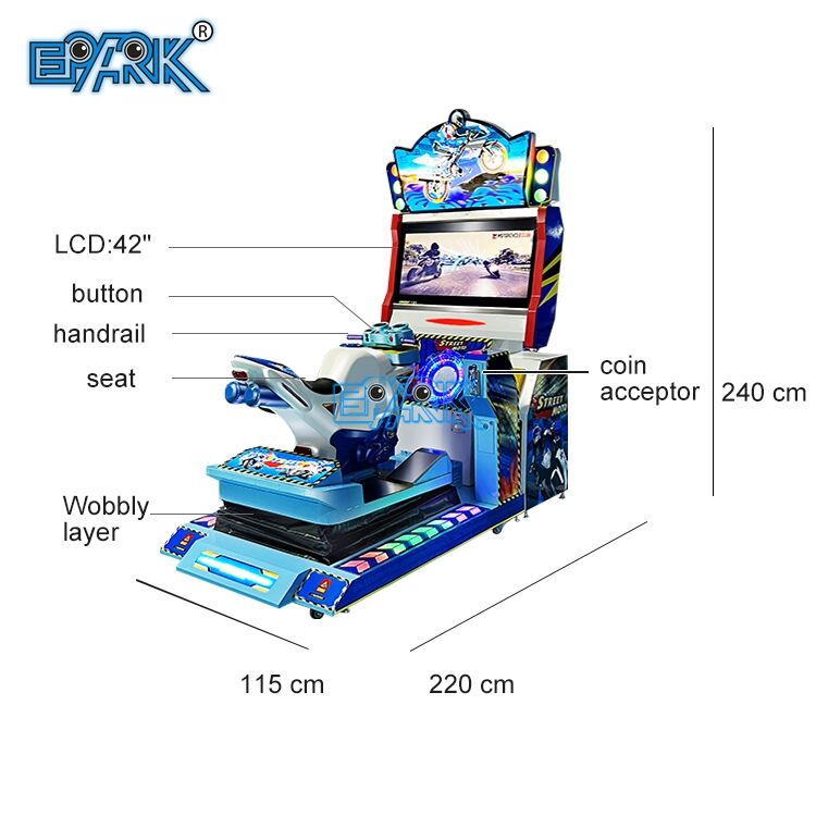 42-Inch Racing Car Arcade Machine Full Motion Street Motorcycle Video Game