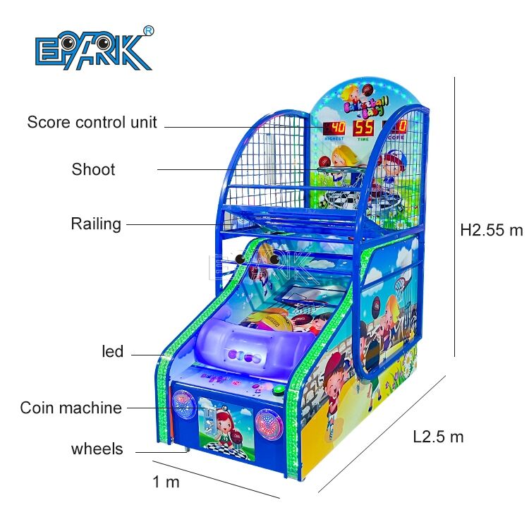 Coin Operated Electronic Basketball Arcade Shooting Machine For Kids