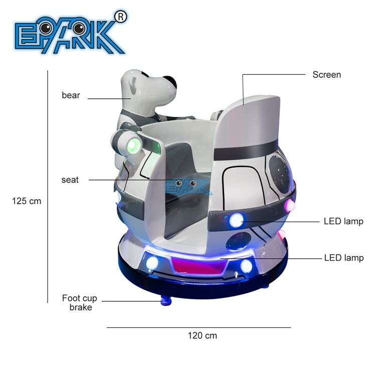 Two Players Coin Operated Kids Ride Revolving Cup Kiddie Ride Machine