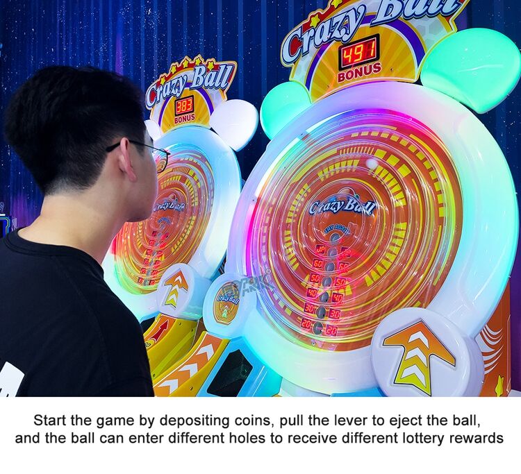 Lottery Ticket Machine Crazy Ball Wheel Arcade Game Machines