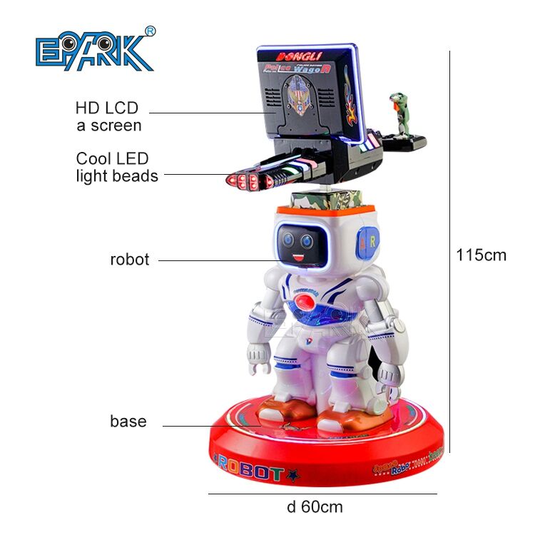 Coin Operated Arcade Intelligent Robot Toys Shooting Simulate Video Games Machine