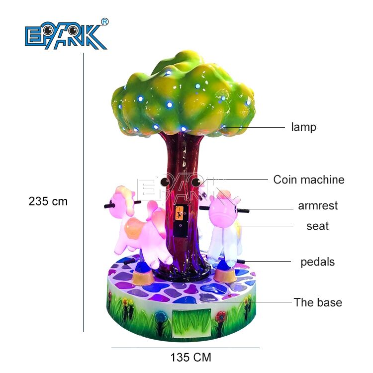 Coin Operated Kiddie Ride Carousel Horses