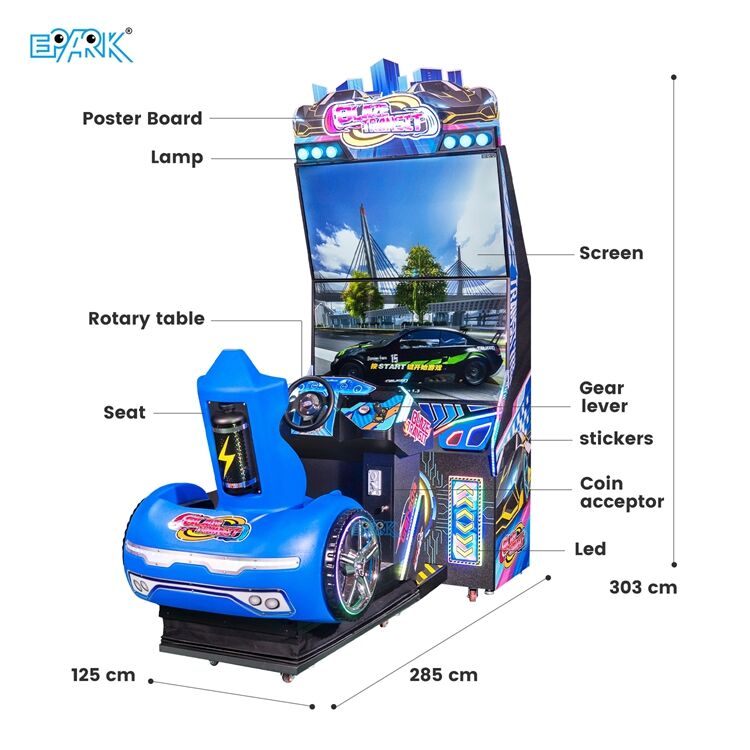 একক খেলোয়াড় রেসিং আর্কেড মেশিন ড্রাইভিং সিমুলেটর