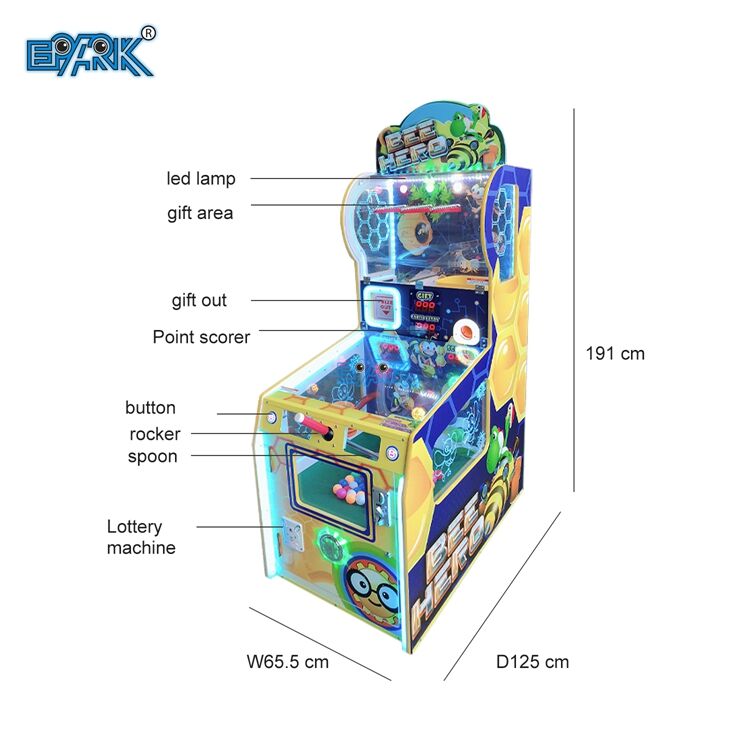Ticket Redemption Arcade Game Bee Hero Coin Operated Game