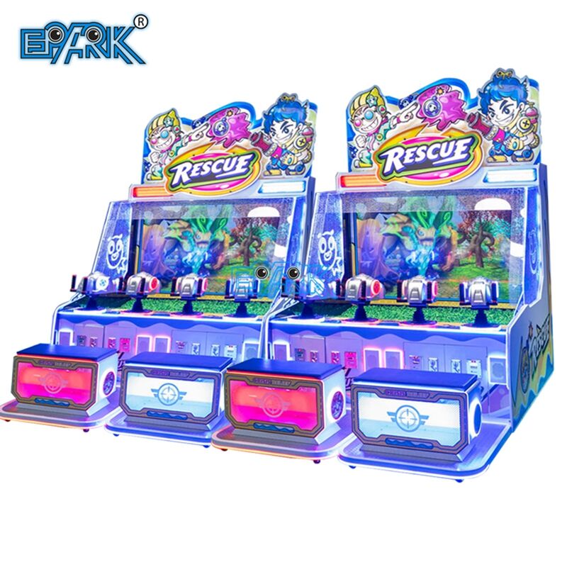 Kids Water Shooting Arcade Machine Amusement Park Water 4 Players ...