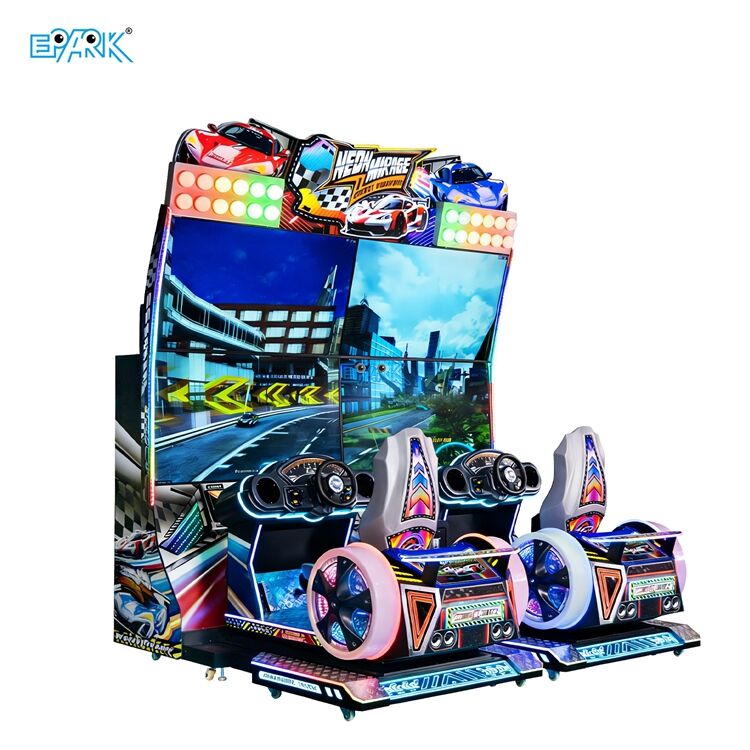 Arcade Racing Simulator Four Screens Coin Operated Video Game Machine