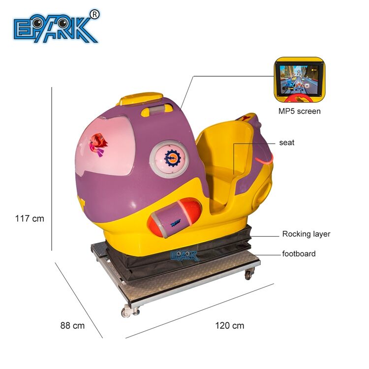 Machine de jeu pour enfants avec voiture balançoire à pièces