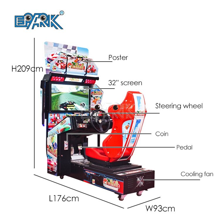 32 Inch Screen Racing Simulator Outrun Racing Arcade Games Arcade Machine