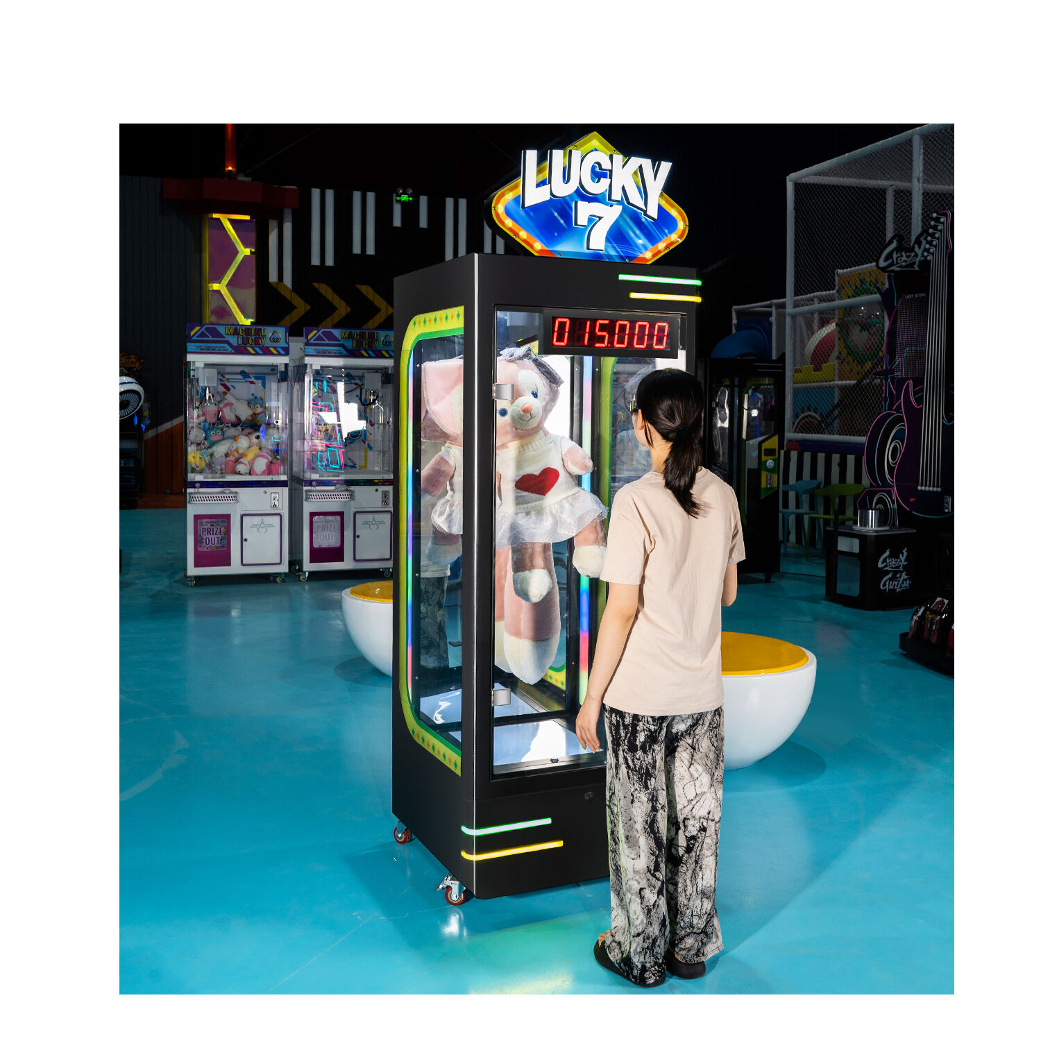 Coin Operated Games Scissors Cut Prize Gift Machine Gift Vending Game Machine