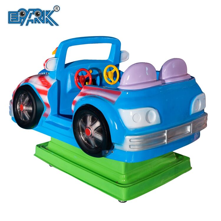 Kids Coin Operated Game Blue Car Kiddie Ride