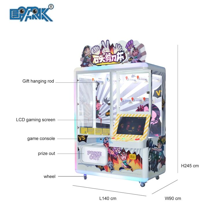 Coin Operated Rock Paper Scissors Game Prize Vending Game Machine