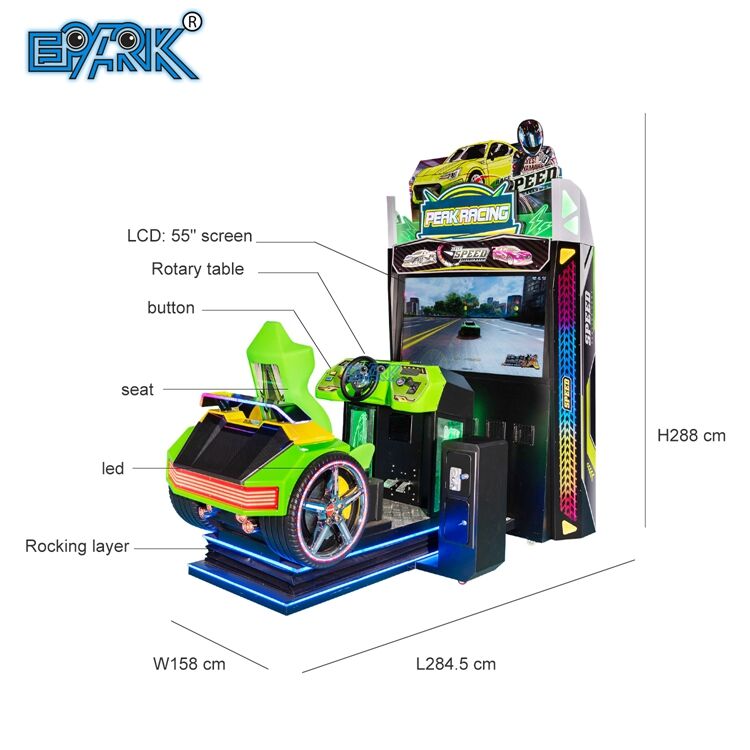 55 HD Screen Coin Games Arcade Racing Car Games Simulator Driving Arcade Car Racing Game Machine