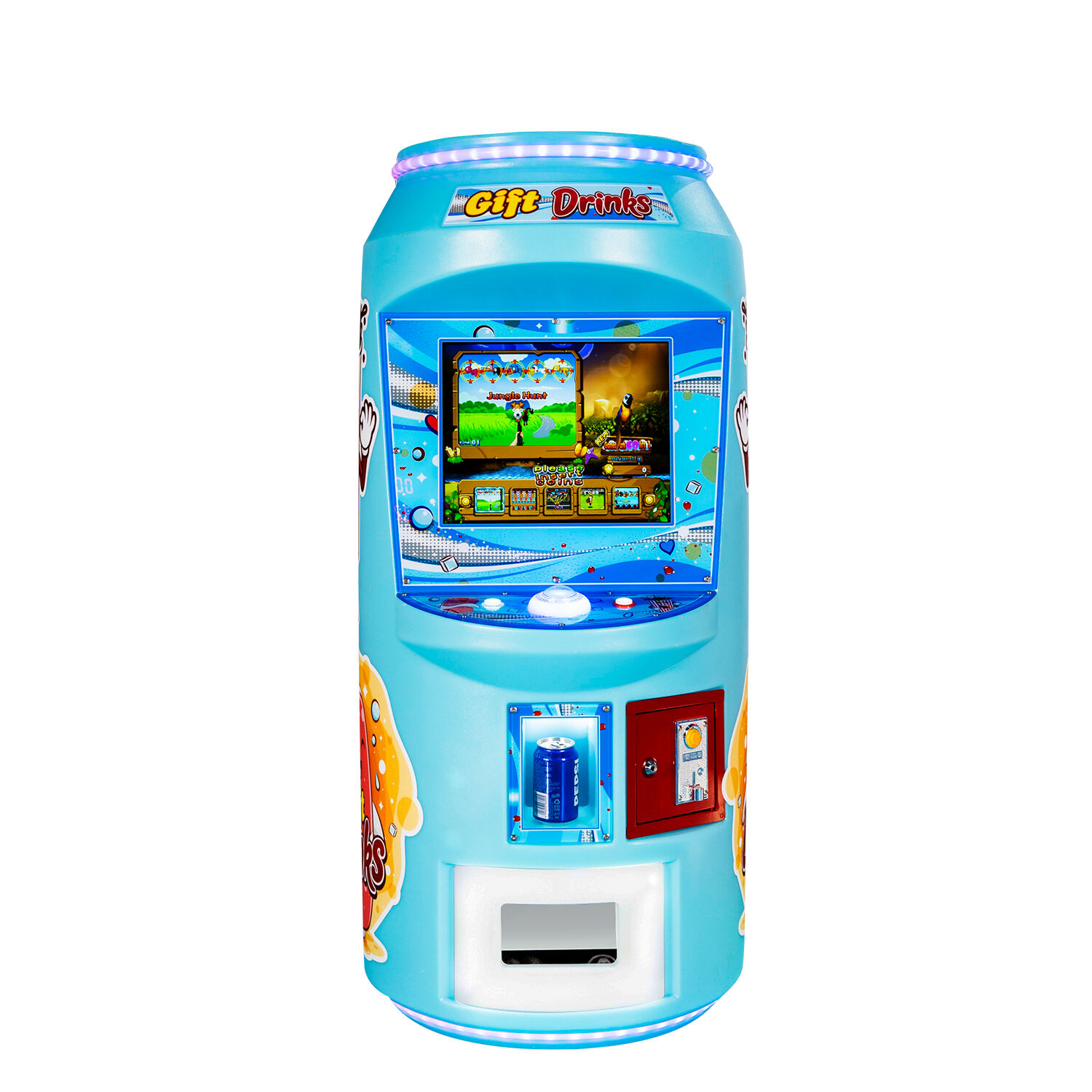 Coin Operated Cola Arcade Prize Gift Vending Kids Video Drink Gift Machine