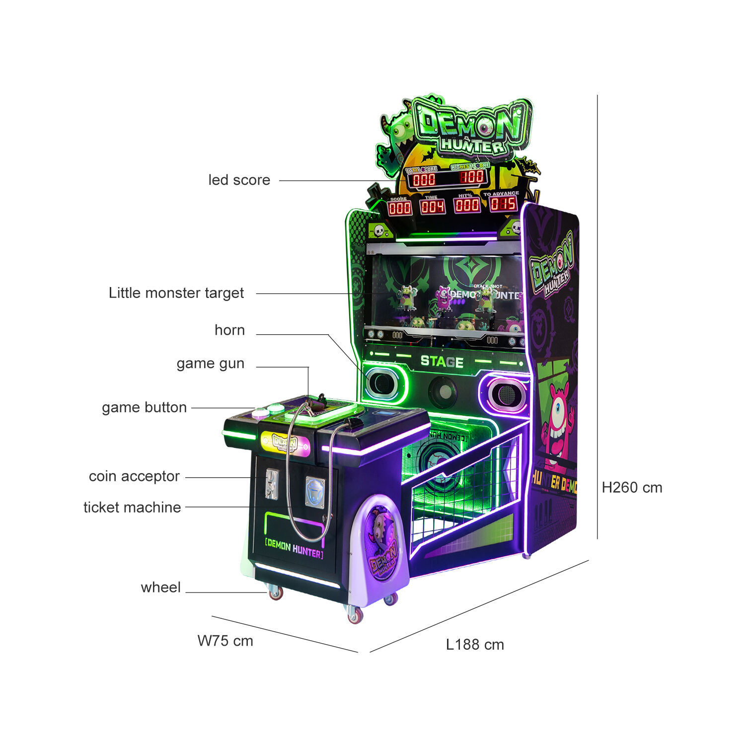 Indoor Amusement Equipment Coin Operated Gun Shooting Arcade Machine