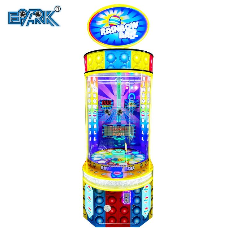 Coin Operated Rainbow Ball Drop to Win Carnival Redemption Game