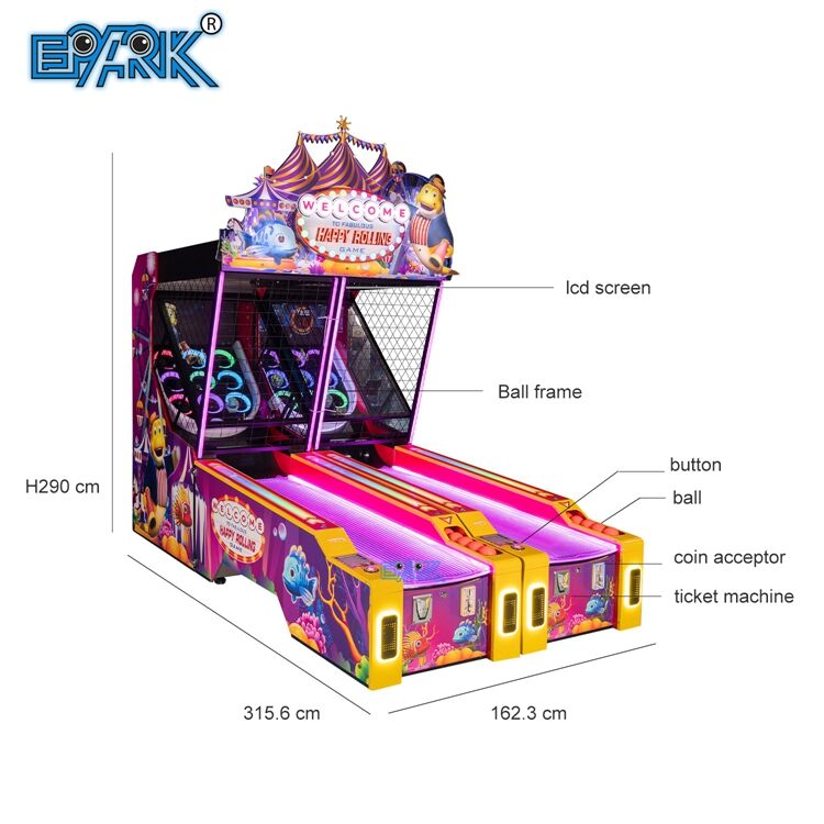 Rolling Ball Bowling Coin Operated Amusement Playground Kids Game