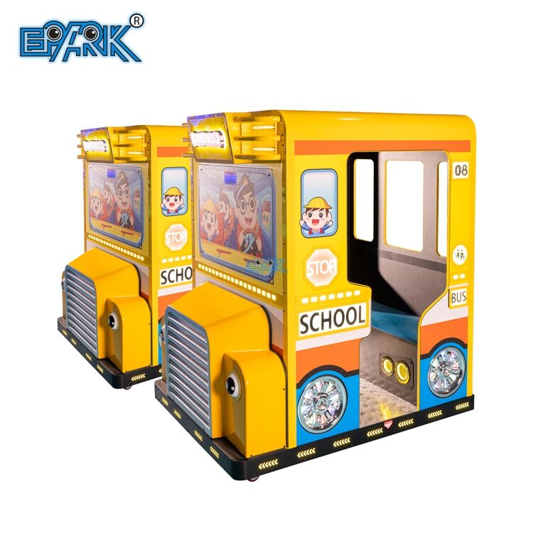 Bus Shape Electronic Kids Ride Machine Fiberglass Kiddie Ride