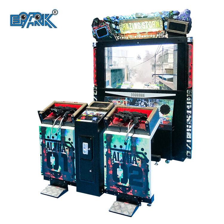 Arcade Coin Operated Games Simulator Shooting Machine Razing Storm Shooting Game for Double Players