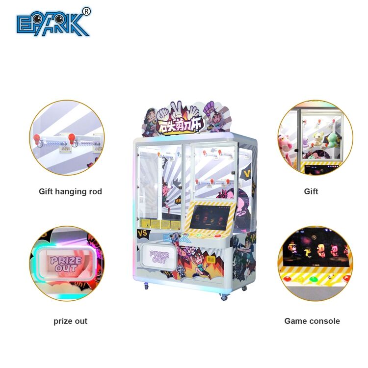 Coin Operated Rock Paper Scissors Game Prize Vending Game Machine