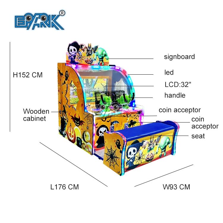 Coin Operated Kids Ball Shooting Arcade Machine 