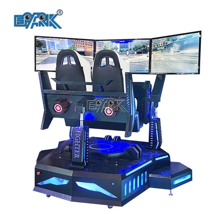 Simulateur de Course Dynamique à Trois Écrans Machine de Jeu Arcade