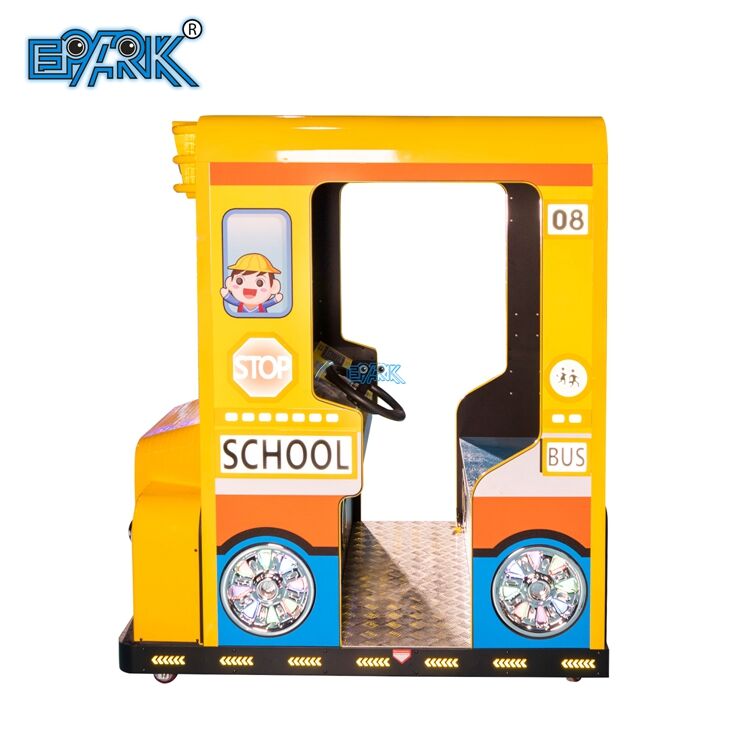 Bus Shape Electronic Kids Ride Machine Fiberglass Kiddie Ride