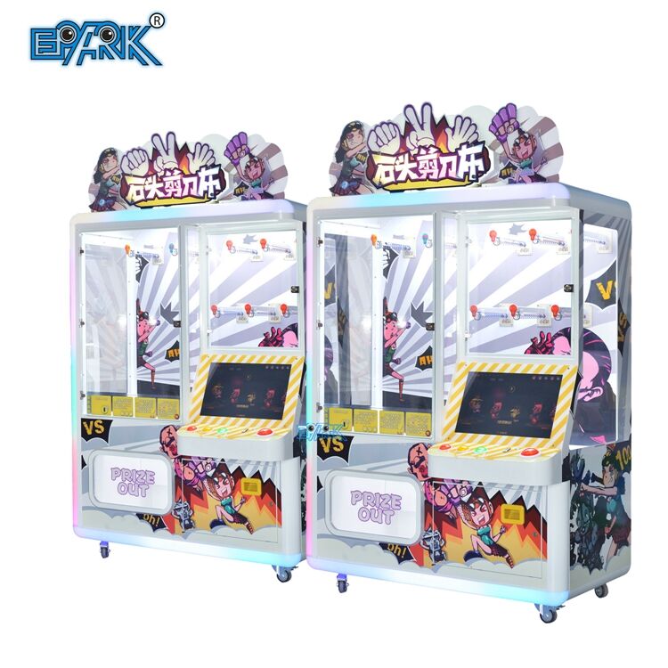 Coin Operated Rock Paper Scissors Game Prize Vending Game Machine