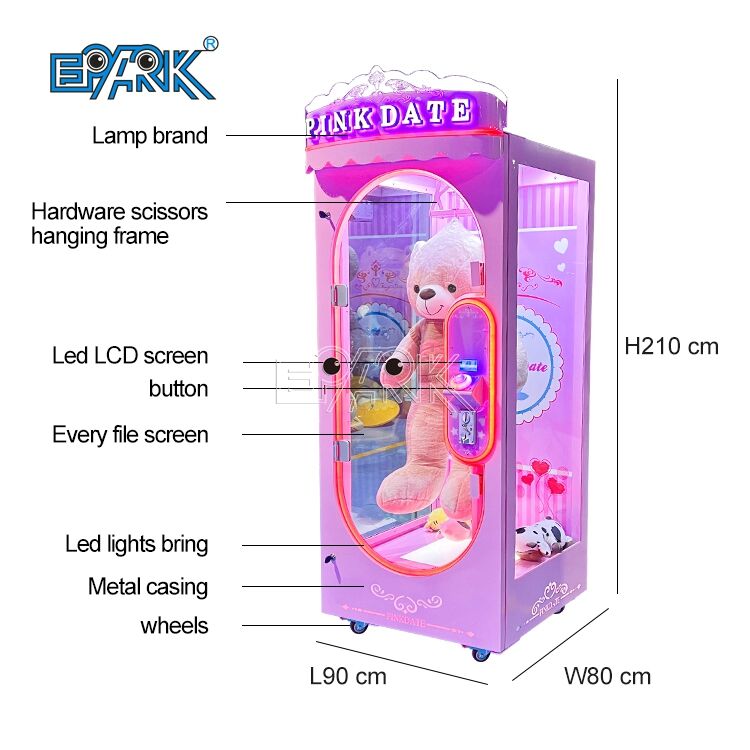 Pink Date Arcade Claw Machine Cut Prize Machine