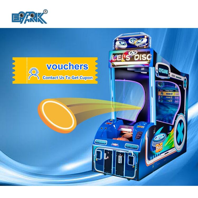 Throwing Disc Video Game Machine Lottery Ticket Redemption Machine