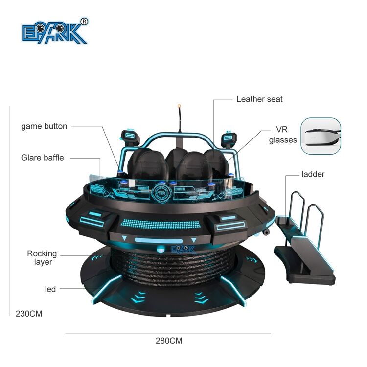 5 Seats Virtual Reality Roller Coaster Simulator