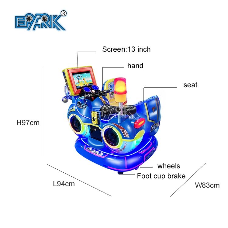 Amusement Park Coin Operated Arcade Kiddie Ride Motorcycle Swing Machine