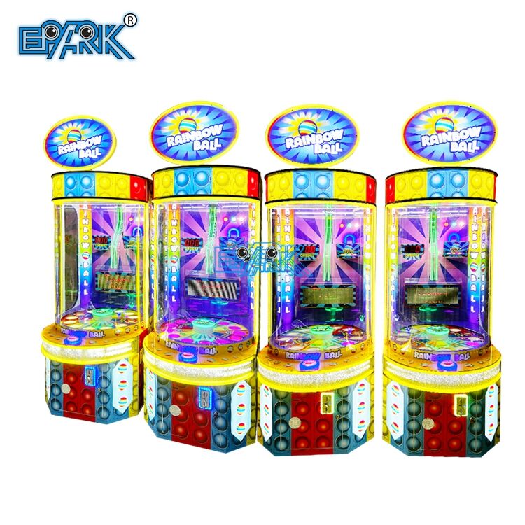 Coin Operated Rainbow Ball Drop to Win Carnival Redemption Game