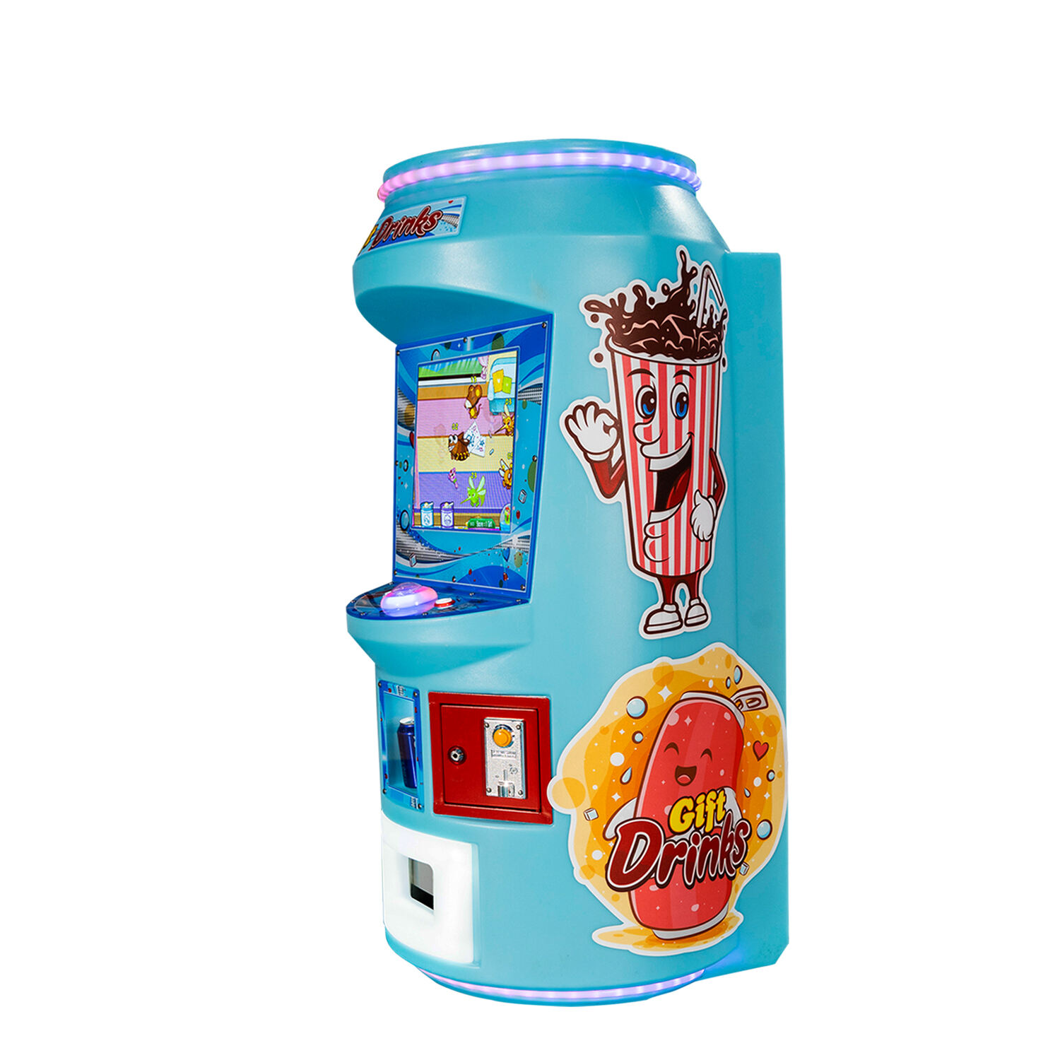 Coin Operated Cola Arcade Prize Gift Vending Kids Video Drink Gift Machine