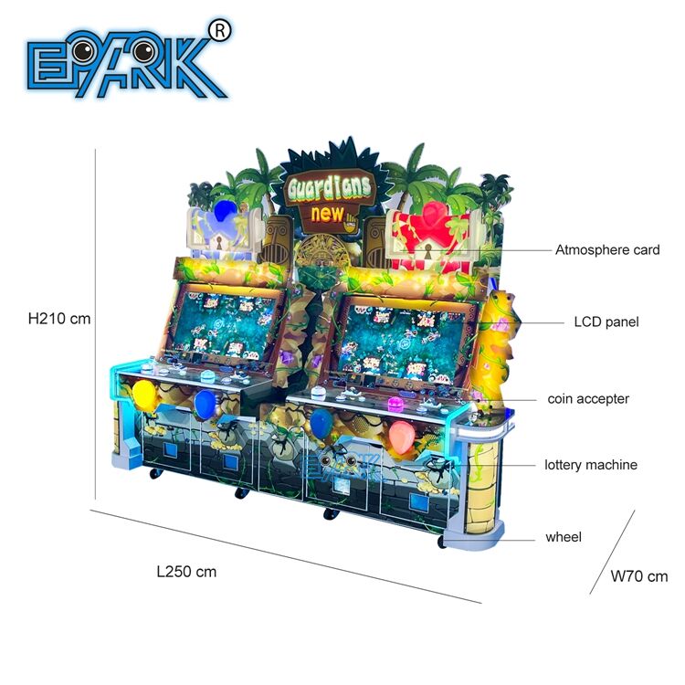 Coin Operated 4 Players Video Tickets Exchange Game Machine