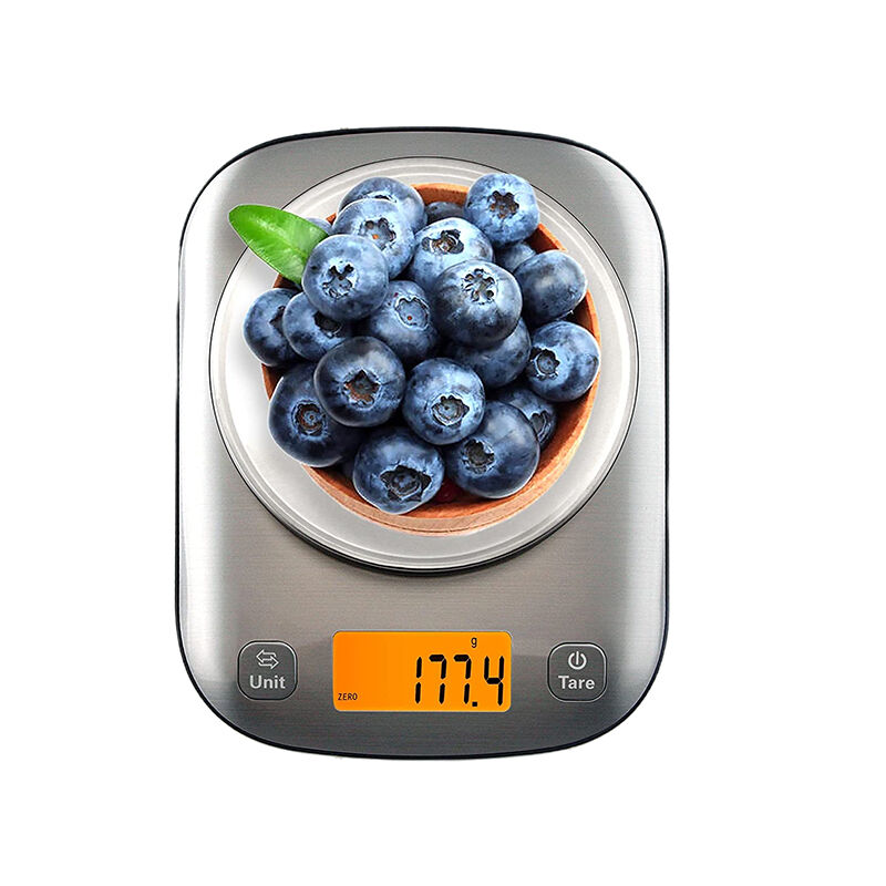 High Precision Waterproof Digital Kitchen Scale Stainless Steel ABS Design Battery Powered Household Weight Measure Electronic 