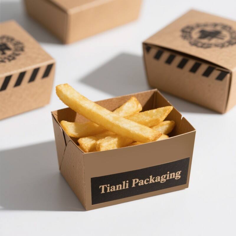 Factory customized brown kraft paper box white cardboard hot dog sandwich food box hamburger tray packaging box