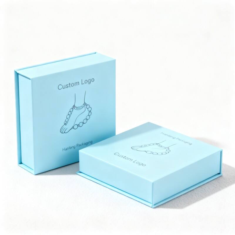 Factory printed magnetic boxes ring jewelry gift packaging box Customized folding magnetic closure necklace paper box 