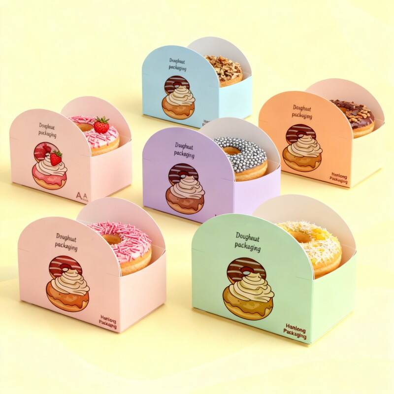 Customized Mochi Donut Packaging Box Corn Hot Dog Cake Paper Box Biscuit Sandwich Takeout Box by Manufacturer